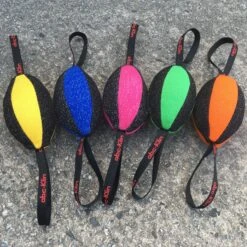 KLIN Puppy Tug Football, Padded French Linen, With 2 Handles, Soft