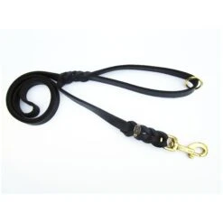 KLIN Soft Leather Leash, 15mm 1.20m (4ft) With Handle And Ring