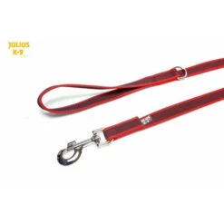 JULIUS K9 Anti-Slip Gripper Leash Red 2cm With Handle