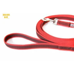 JULIUS K9 Anti-Slip Gripper Leash Red 2cm With Handle -Dog Supplies Store Anti Slip Lines with loop 079 inch 20mm wide different lenghts RED b4