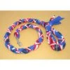 Hand Braided Dog Tug Leash With Clasp, Fleece And Paracord For Walking, Agility Or Flyball US Flag Over Blue With Red/White -Dog Supplies Store IMG 0653