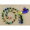 Hand Braided Dog Tug Leash With Clasp, Fleece And Paracord For Walking, Agility Or Flyball Puppy-Yellow Over Black With Neon-Green -Dog Supplies Store IMG 4731