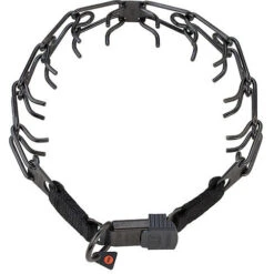 Sprenger Prong Collar Stainless Steel Black With Quick Release Buckle