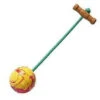 KLIN Solid Rubber Ball On A Rope With Wooden Handle -Dog Supplies Store RubberBall Wood