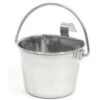 Stainless Steel Flat Sided Pail, Bucket With Handle And Hook(s) -Dog Supplies Store bucket hook