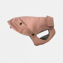 Luxury Mini Dog Coat Pink Wool From Paris, France