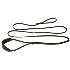 KLIN Soft Leather Show Leash, 8mm 2.50m (8ft) With Collar And Handle